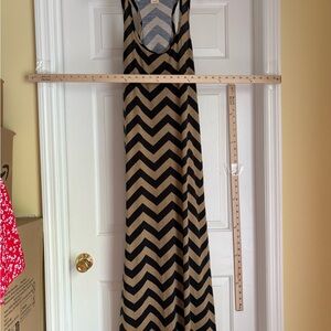 Faded Glory Black and Gray Sleeveless Maxi Sundress